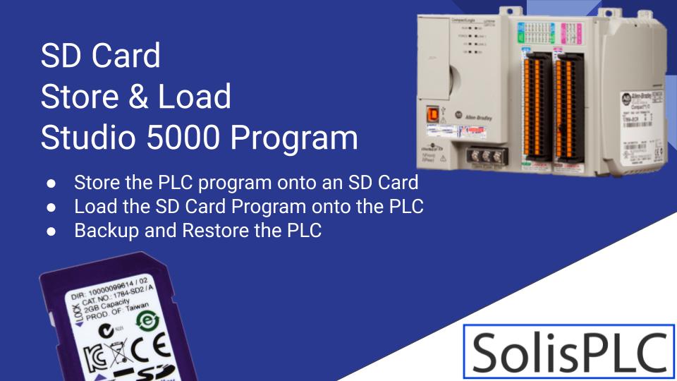 Plc Sd Card Load Restore Plc Program Compactlogix Controllogix Allen